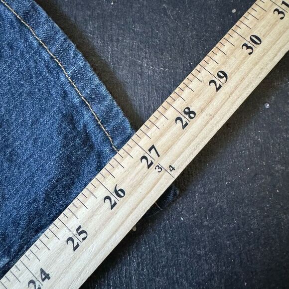 St John's Bay Women's Straight-Leg Stretch Jeans Blue Size 10P Used Stains - Picture 14 of 15